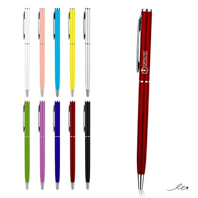 Slim Twist Aluminum Metal Ballpoint Pen